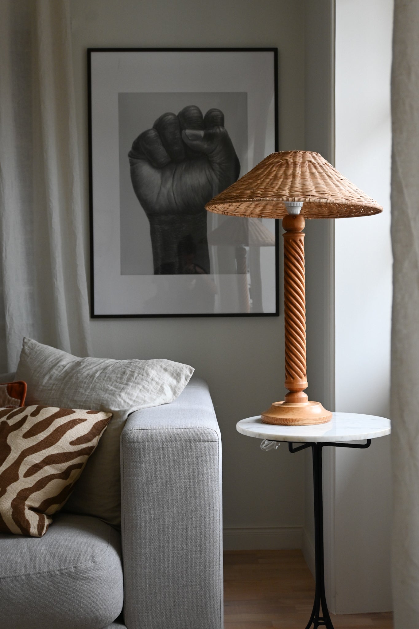 Bordslampa Trä/Rotting