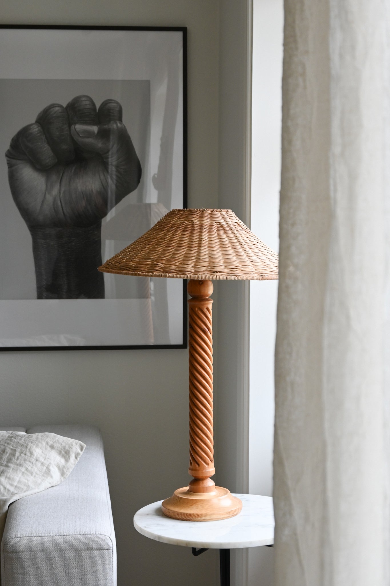 Bordslampa Trä/Rotting